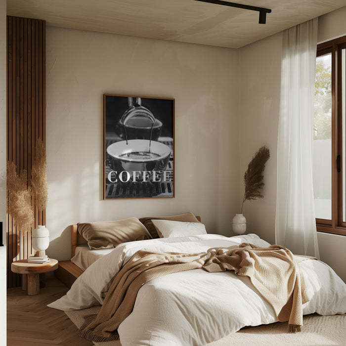 Coffee Text 2 Framed Art Modern Wall Decor