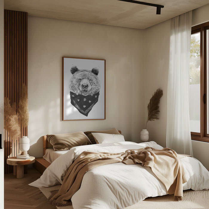 Wild bear Framed Art Modern Wall Decor