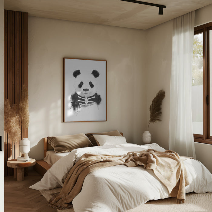 Zombie Panda Framed Art Modern Wall Decor