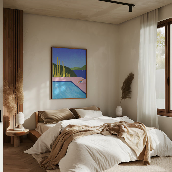 Swimming Pool Framed Art Modern Wall Decor