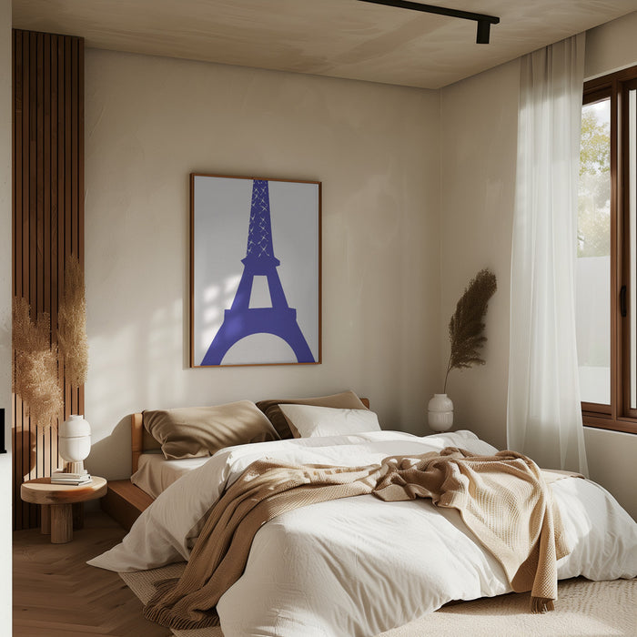 Eiffel Bleu Framed Art Wall Decor