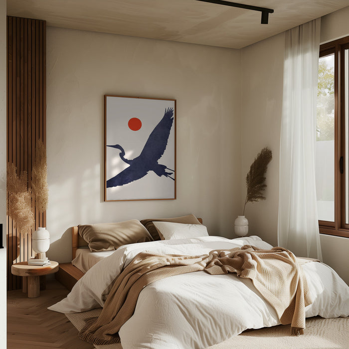 Crane Framed Art Wall Decor