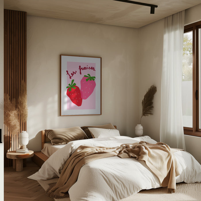 Les Fraises Framed Art Modern Wall Decor