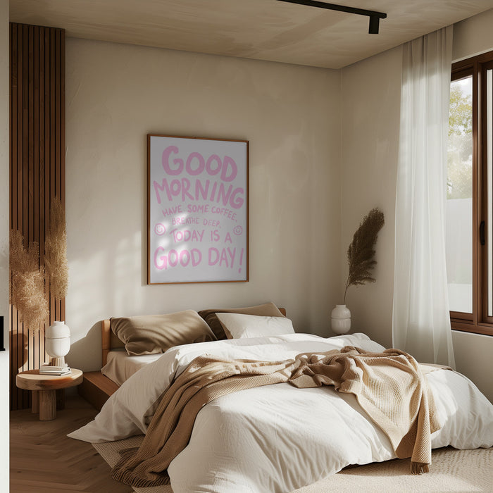 Good Morning Framed Art Modern Wall Decor