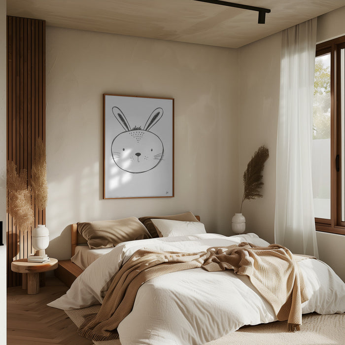 Bunny Framed Art Modern Wall Decor