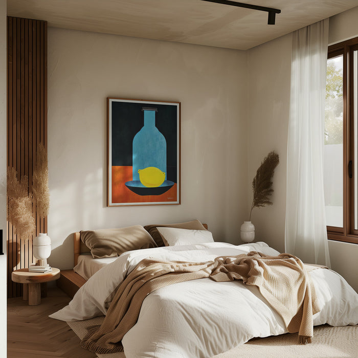 Bottle With (lonesome) Lemon : Skinny Bitch Framed Art Modern Wall Decor