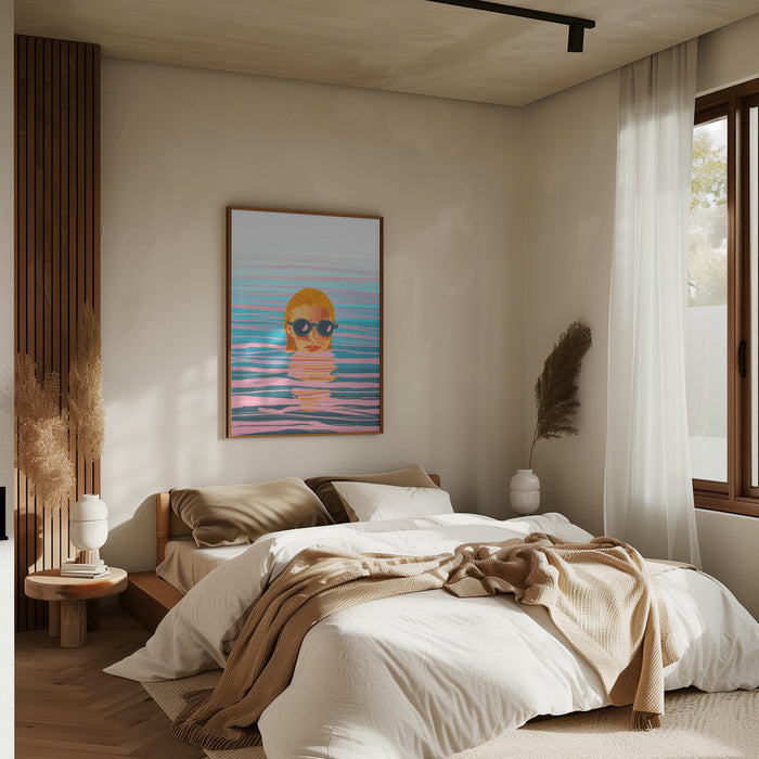 Ocean swim Framed Art Wall Decor