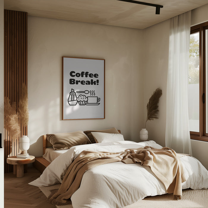 Coffee Break Framed Art Modern Wall Decor