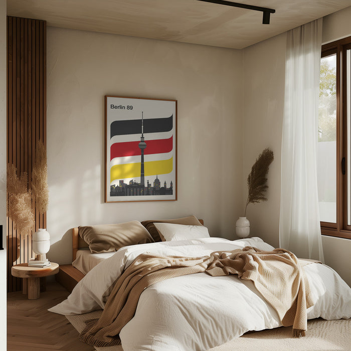 Berlin Retro Travel Print Framed Art Wall Decor