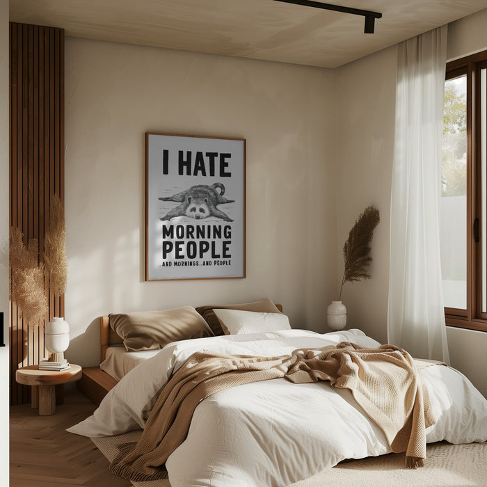 I Hate Morning People Framed Art Wall Decor