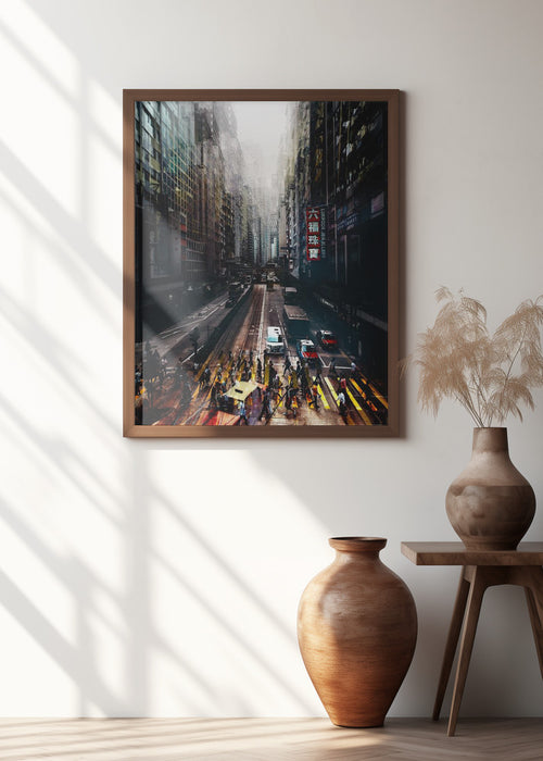 streets of Hong Kong Framed Art Wall Decor