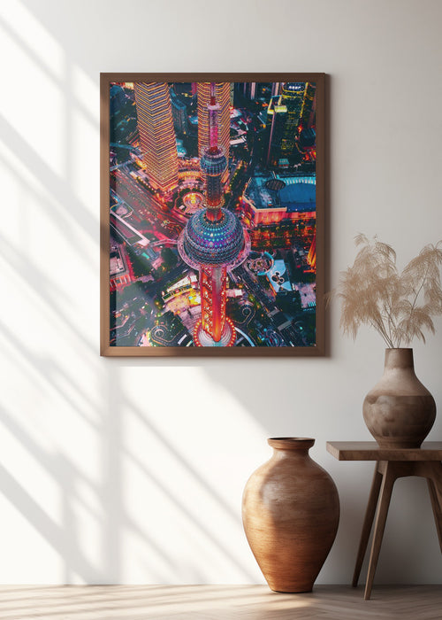 Oriental Pearl Tower Framed Art Wall Decor