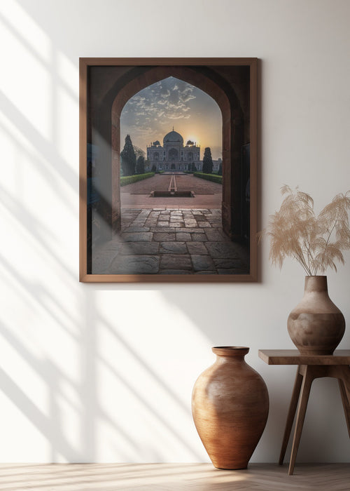 Humayun tomb - Glowing frame ! Framed Art Wall Decor