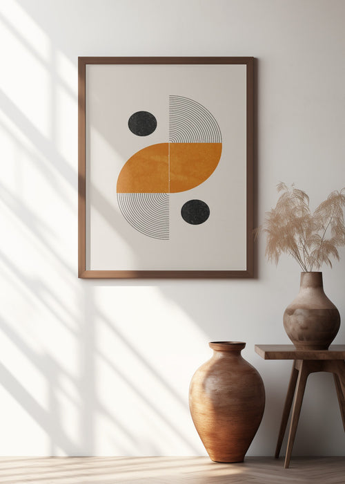 Retro Shape Framed Art Wall Decor