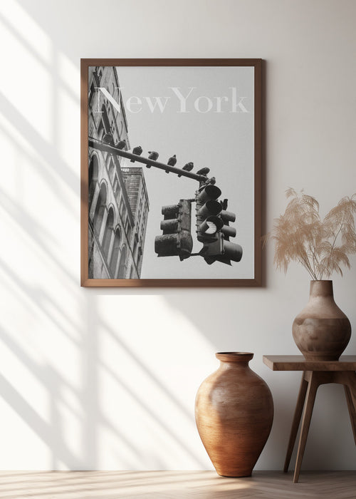 NYC Doves Framed Art Modern Wall Decor