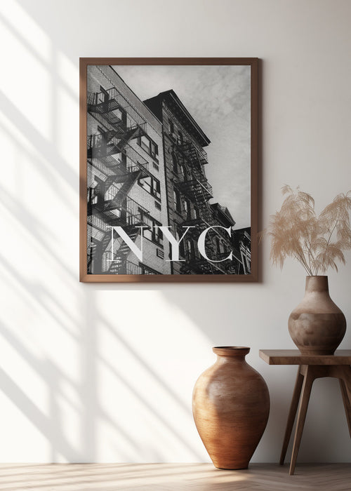 NYC Fire Escapes 2 Framed Art Modern Wall Decor