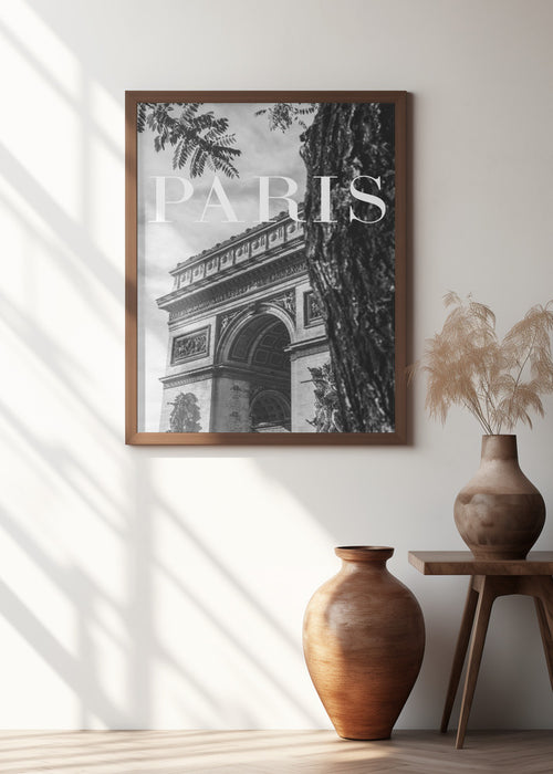 Paris Text 7 Framed Art Modern Wall Decor