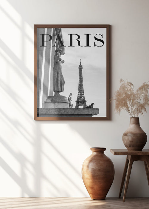 Paris Text 5 Framed Art Modern Wall Decor