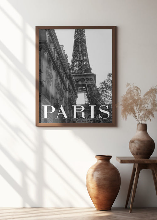 Paris Text 1 Framed Art Modern Wall Decor