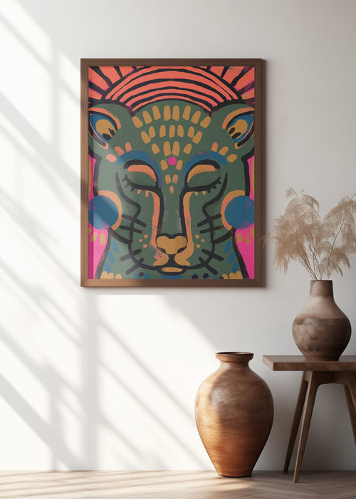 Tiger (Colored Version) Framed Art Wall Decor