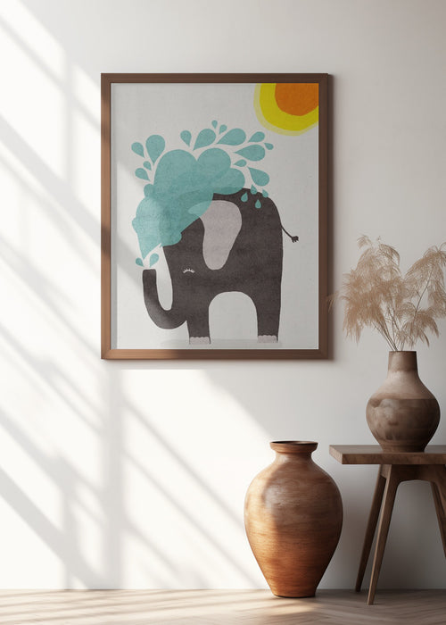 Funny elephant Framed Art Modern Wall Decor