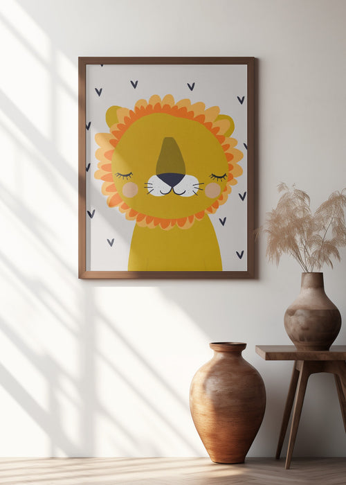 Little Lion Framed Art Modern Wall Decor