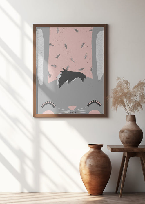 Little Bunny (pink) Framed Art Modern Wall Decor