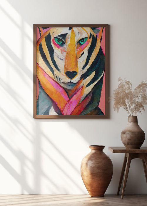 The Tiger Framed Art Modern Wall Decor