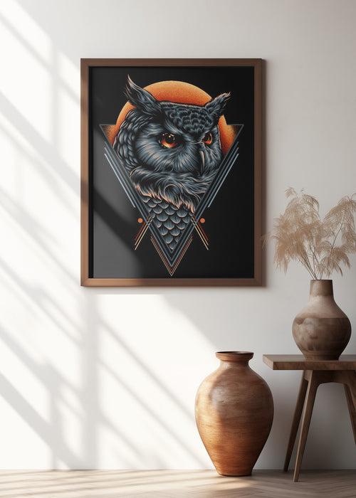 I Am The OWL Framed Art Modern Wall Decor