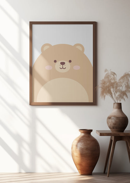 Cute Bear Framed Art Modern Wall Decor