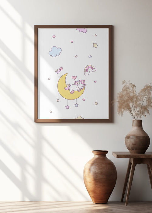 Little Unicorn Framed Art Modern Wall Decor