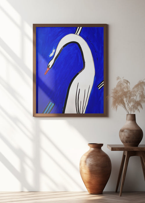 And Swan dropped the feather and everything became clear Framed Art Modern Wall Decor