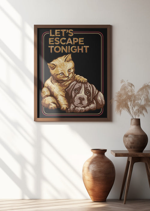 LET'S ESCAPE TONIGHT Framed Art Wall Decor