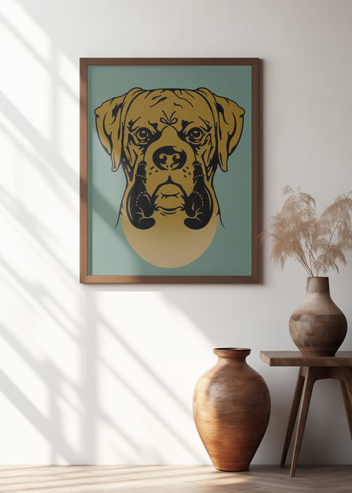 BOXER Framed Art Modern Wall Decor