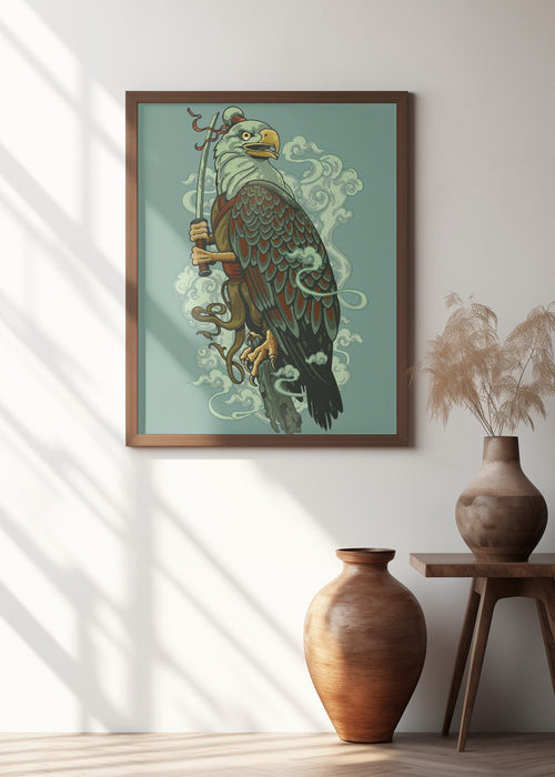 WARRIOR EAGLE Framed Art Wall Decor