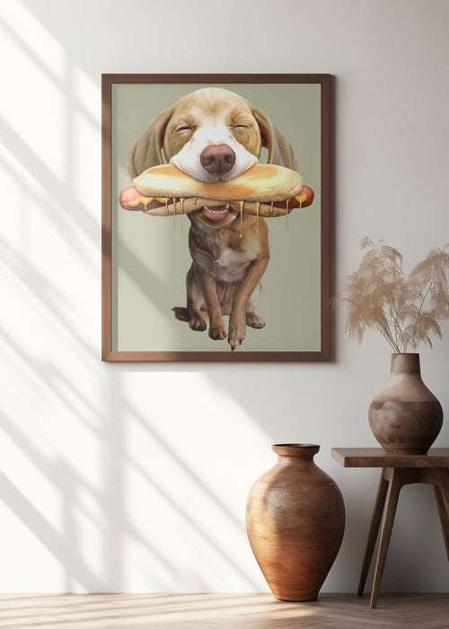 hotdog Framed Art Modern Wall Decor