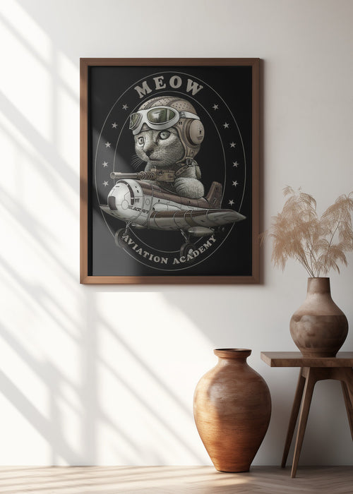 meow academy Framed Art Modern Wall Decor