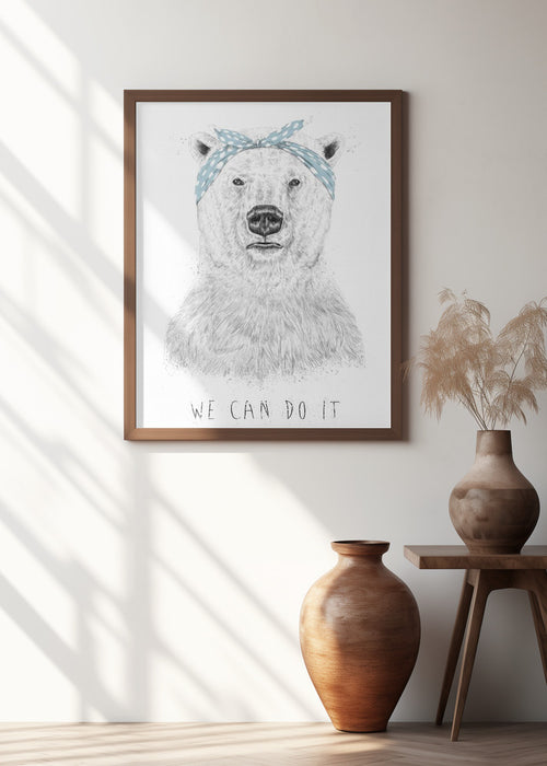 We can do it Framed Art Modern Wall Decor