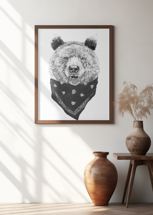 Wild bear Framed Art Modern Wall Decor