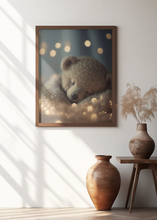 My Sleeping Teddy Framed Art Modern Wall Decor