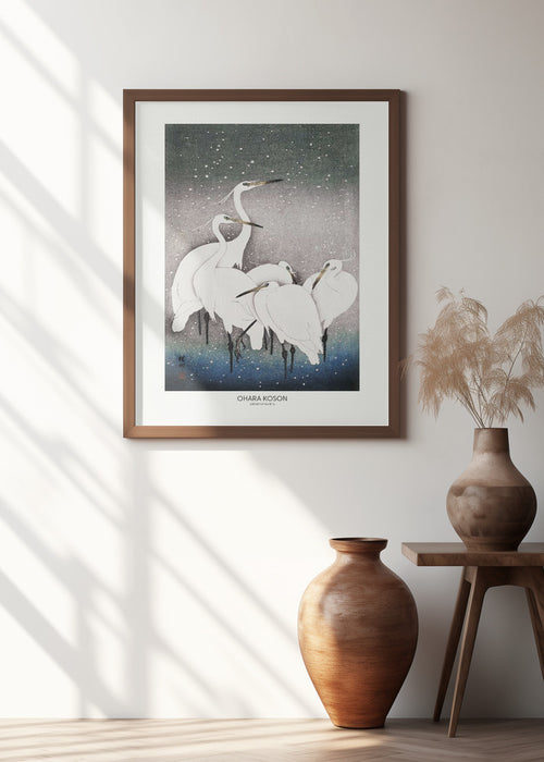 Group Of Egrets Framed Art Wall Decor