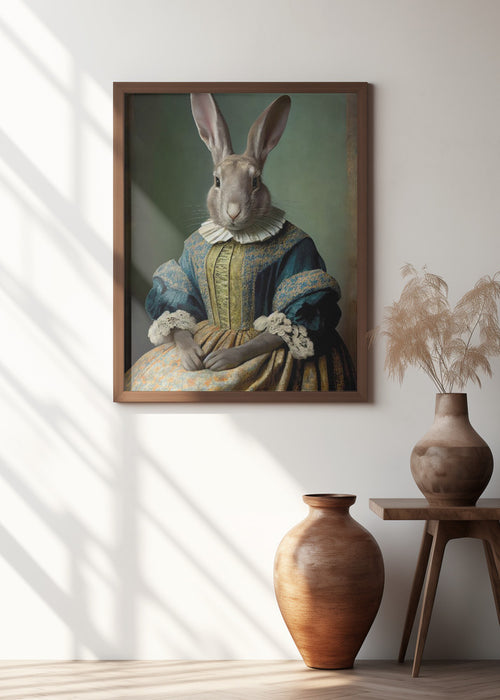 Mrs Bunny Framed Art Wall Decor