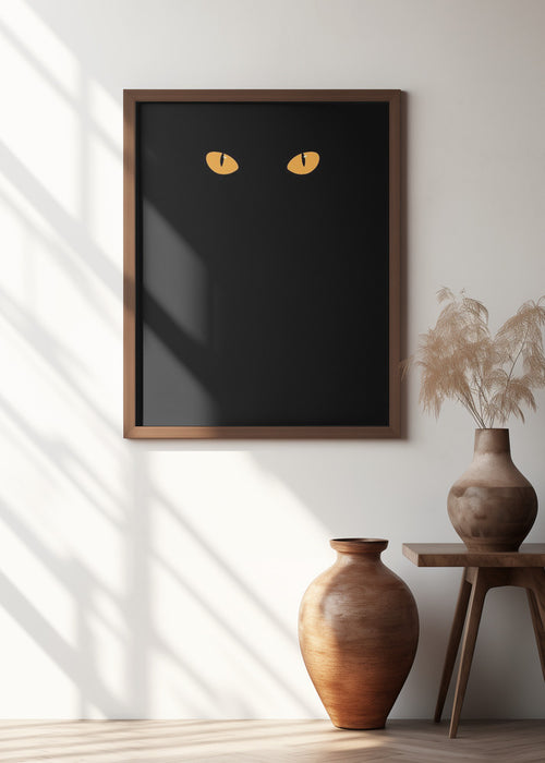 Halloween cat eyes Framed Art Wall Decor