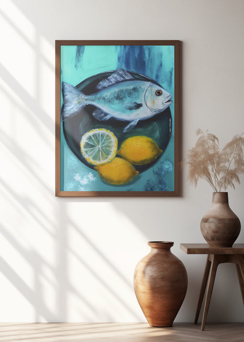 A Fishplate Framed Art Modern Wall Decor