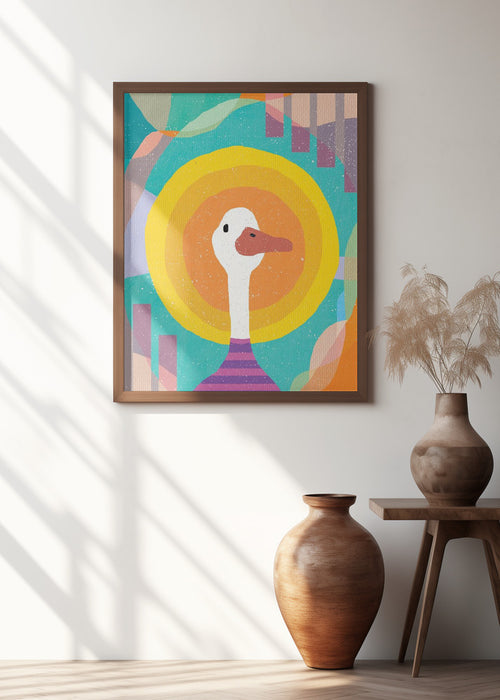 Duck in the Sun Framed Art Modern Wall Decor