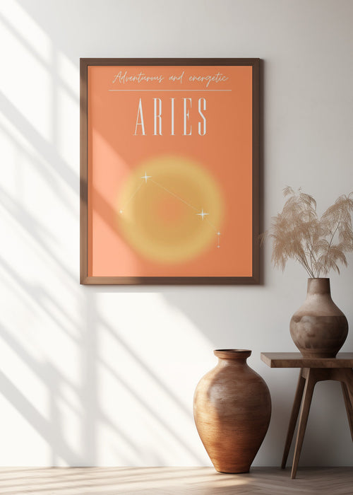 Aries Zodiac Print Art Framed Art Modern Wall Decor