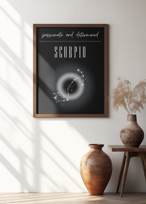 Scorpio Zodiac Print Art Framed Art Modern Wall Decor