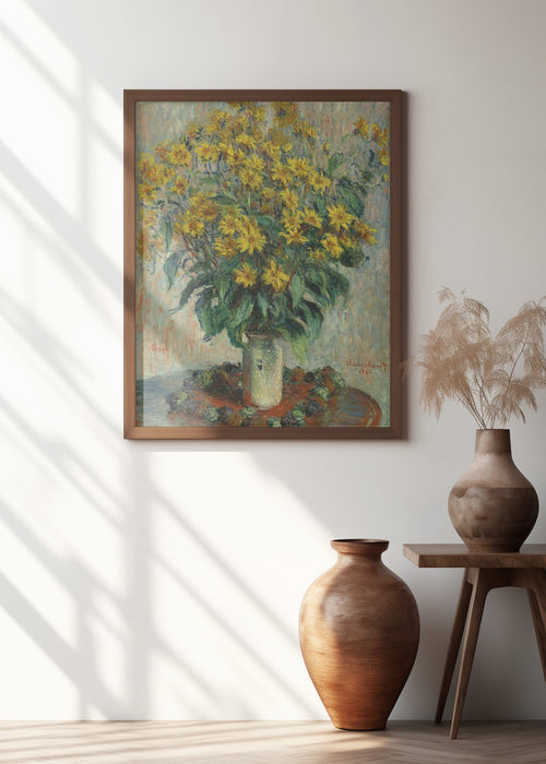 Jerusalem Artichoke Flowers Framed Art Wall Decor