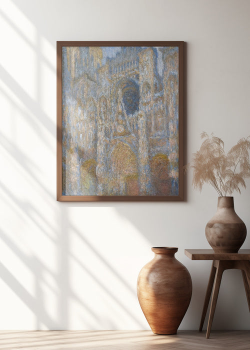 Rouen Cathedral - The Facade in Sunlight Framed Art Wall Decor