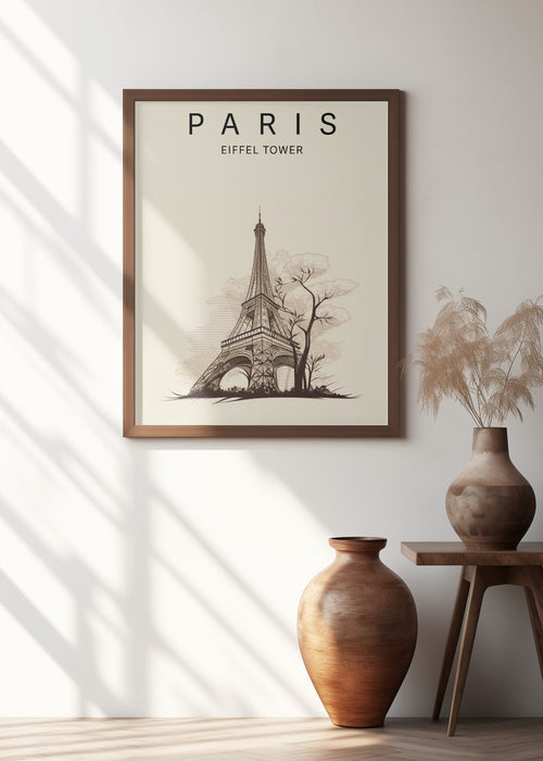 Paris Eiffel Tower Framed Art Wall Decor